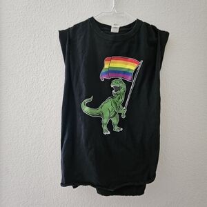 Rainbow Pride Silk Screen Muscle Tshirt